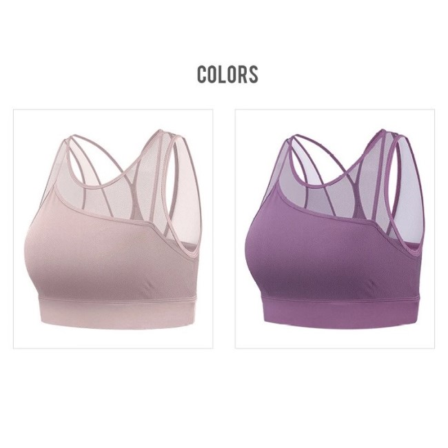 Mesh Sexy Sports Bra Padded Workout Yoga Sports Bra Fitness Wear