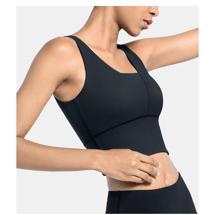 Women Black Sports Bra Gym Tops Vest Sports Bras High Impact Sports Bra