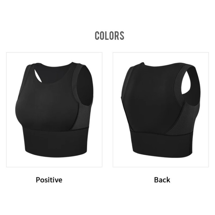 Womens Sports Bra Crop Top High Neck Longline for Workout Yoga