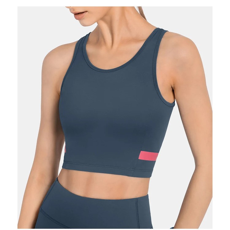 Womens Crop Tank Tops Workout Running Sports Bra Top Fitness