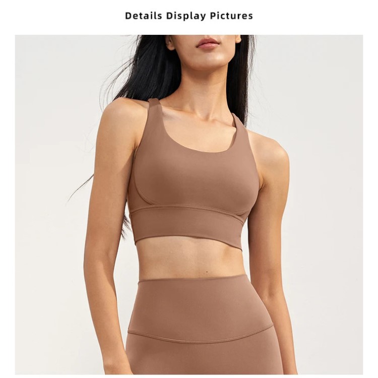 Women Cross Straps Yoga Tank Tops Recyclable Gym Sport Bras