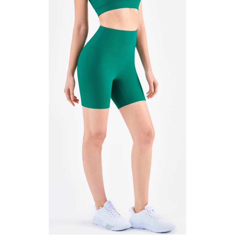 Biker Shorts Women Tummy Control Ribbed Shorts Without Yoga Fitness 3PCS