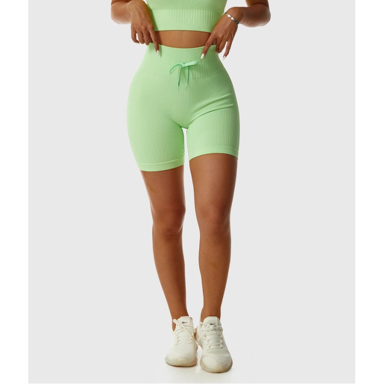 Seamless Women Adjustable Drawstring Sports Waist Leggings No T Line