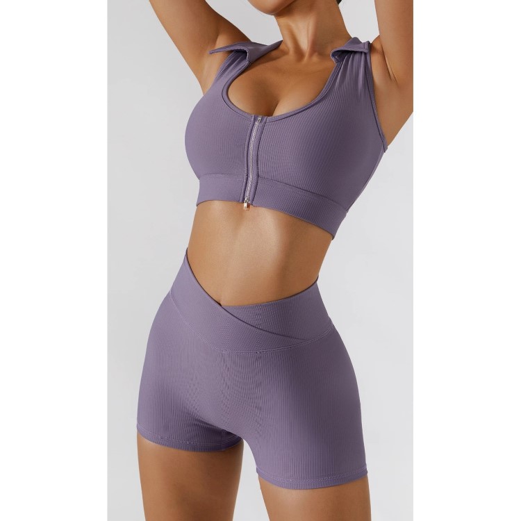 Girls Sports Short Leggings Sexy Women Half Cross Waist Gym Shorts