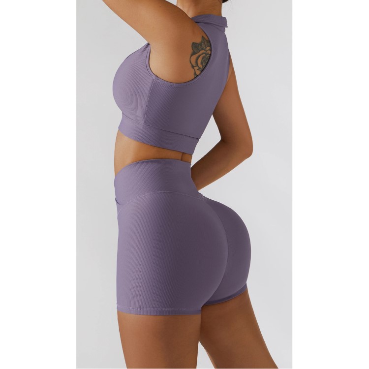 Girls Sports Short Leggings Sexy Women Half Cross Waist Gym Shorts