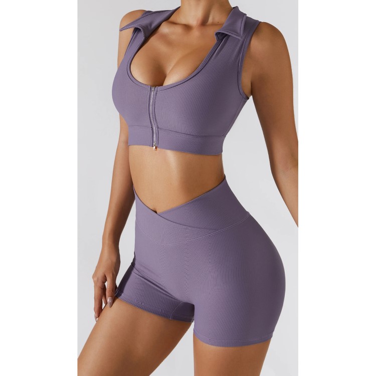 Girls Sports Short Leggings Sexy Women Half Cross Waist Gym Shorts