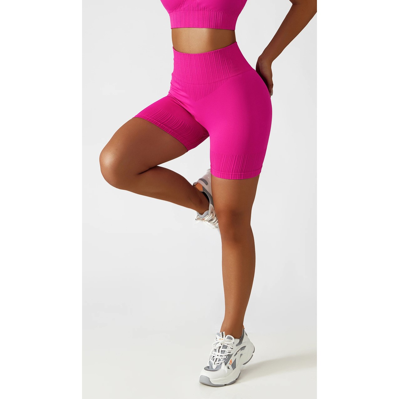 Women High Waist Scrunch Butt Sports Leggings Hip Lift Seamless Yoga Shorts