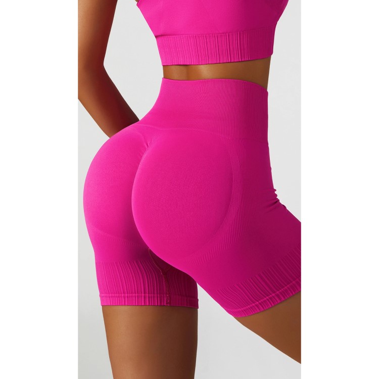 Women High Waist Scrunch Butt Sports Leggings Hip Lift Seamless Yoga Shorts