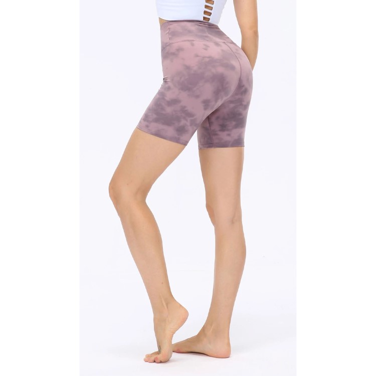 Woman Short Tie Dye High Waist Gym Yoga Leggings With Biker