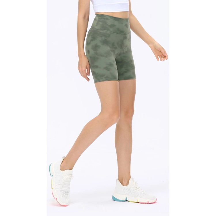 Woman Short Tie Dye High Waist Gym Yoga Leggings With Biker