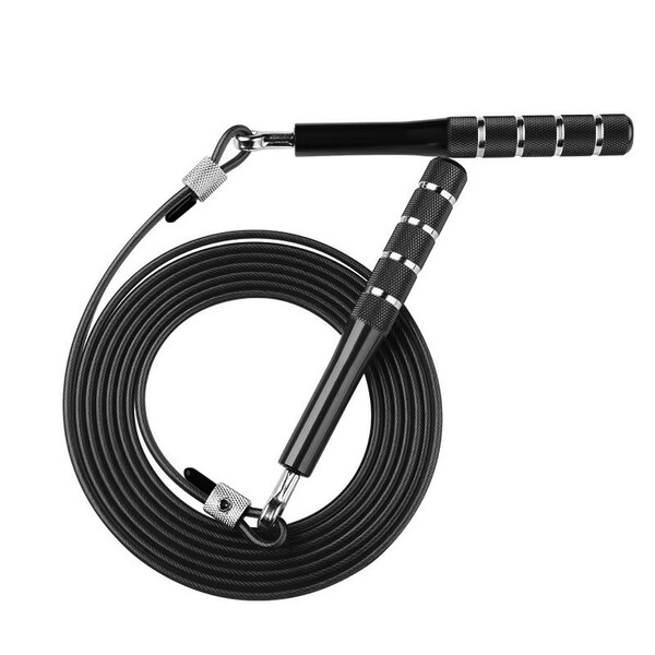 Adjustable Bearing Wire Long Jump Rope with Aluminum Handle 