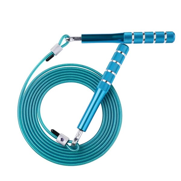 Adjustable Bearing Wire Long Jump Rope with Aluminum Handle 
