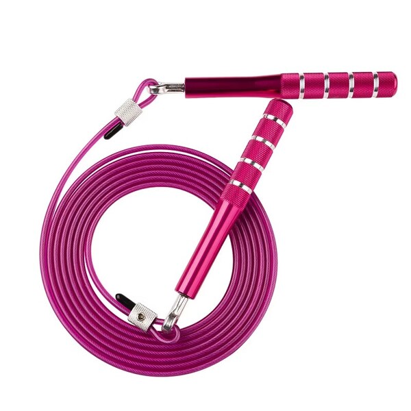 Adjustable Bearing Wire Long Jump Rope with Aluminum Handle 