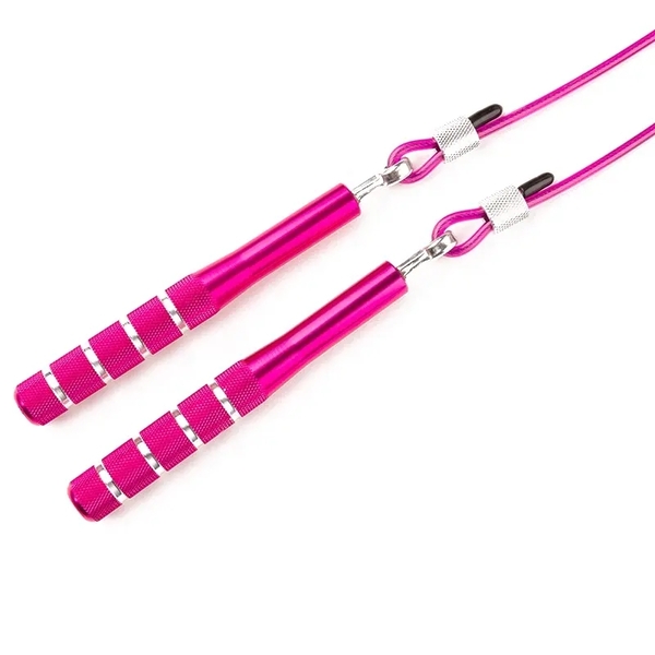 Adjustable Bearing Wire Long Jump Rope with Aluminum Handle 