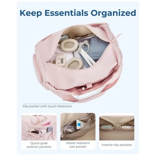 Portable Womens Gym Bag Organizer