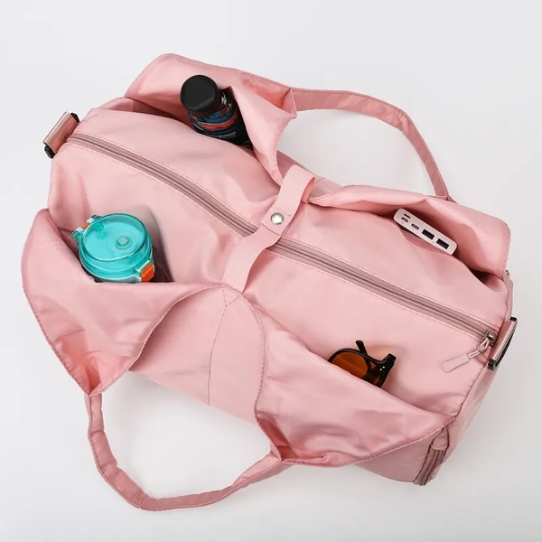 Wholesale 4 Pcs of Womens Nylon Gym Travel Bag